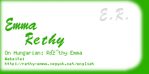 emma rethy business card